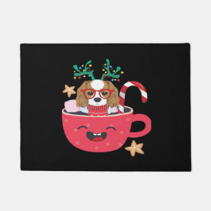 Paillasson Cavalier King Charles Spaniel Teacup Noël Vacances