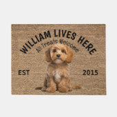 Paillasson Cavapoo Portable Amoureux des chiens personnalisé (Devant)