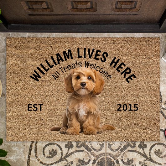 Paillasson Cavapoo Portable Amoureux des chiens personnalisé