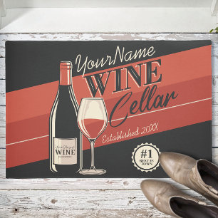 Paillasson Cave à vin personnalisée Bouteille Salle de dégust