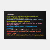 Paillasson Ce foyer croit (Devant)