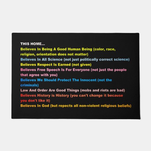 Paillasson Ce foyer croit (Devant)