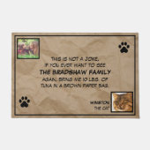 Paillasson Ce n'est pas une blague Photo Cat (Devant)