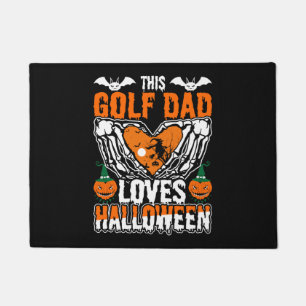 Paillasson Ce papa de golf aime Halloween