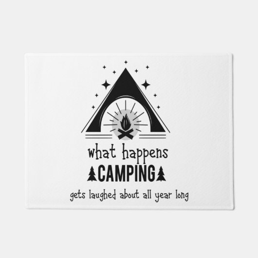 Paillasson Ce qui s'est passé Camping Fun Camper Citation (Devant)