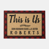 Paillasson Ceci est nous Black Red Buffalo Check Plaid Custom (Devant)