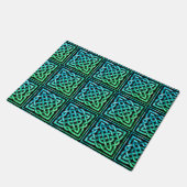 Paillasson Ceinture celtique - Carrelage bleu Carré (Incliné)