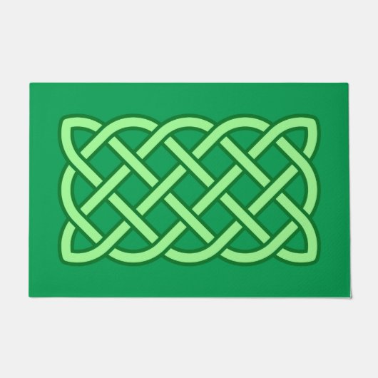 Paillasson Celtic Knot Motif, Emerald et Lime Green (Devant)