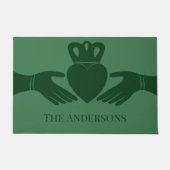 Paillasson Cercle irlandais Claddagh Vert personnalisé (Devant)