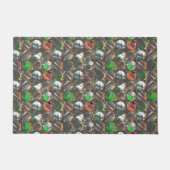 Paillasson Cercles colorés de texture foncée (Devant)