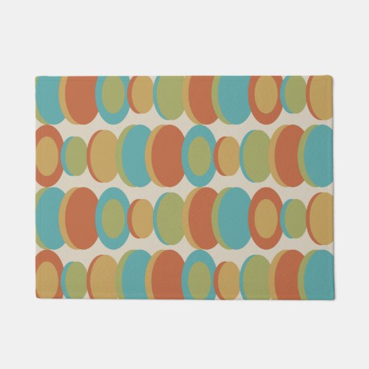 Paillasson Cercles d'art Abstraits rétrogrades multicolores (Devant)