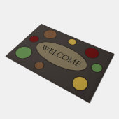 Paillasson Cercles de couleurs chaudes et modernes Accueil (Incliné)