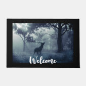 Paillasson Cerf aux Antlers dans une forêt ombragée (Devant)