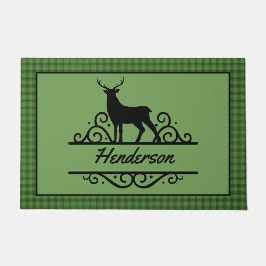 Paillasson Cerf personnalisé rustique (Devant)