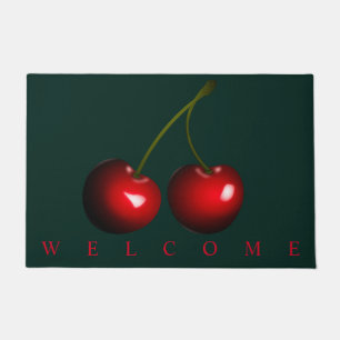 Paillasson Cerises rouges sucrées - Bienvenue - Couleur de c
