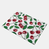 Paillasson Cerises rouges sur blanc (Incliné)