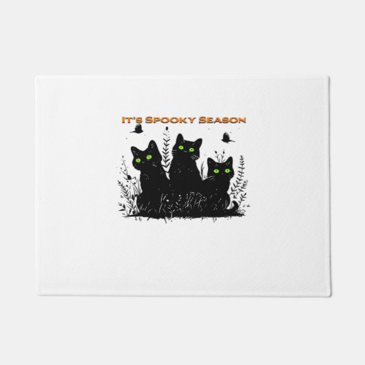 Paillasson C'est la saison éffrayante chats noirs Classic T-S (Devant)