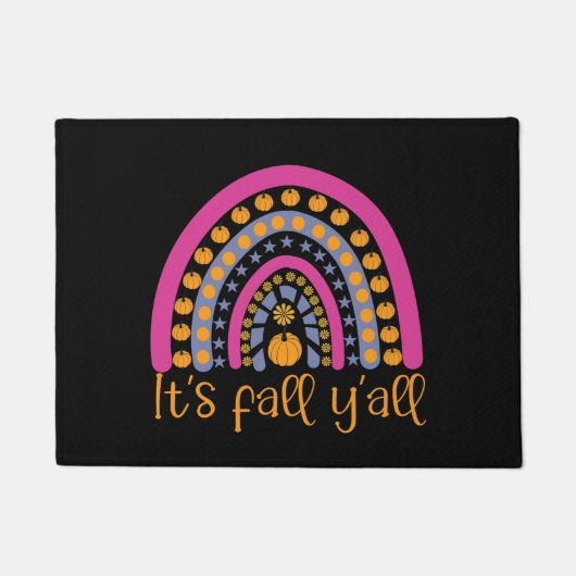 Paillasson C'est l'arc-en-ciel citrouille de automne (Devant)