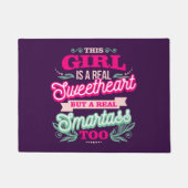 Paillasson Cette Fille Est Une Vraie Amoureuse Mais Une Vraie (Devant)