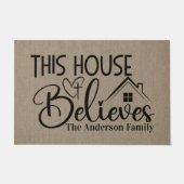 Paillasson Cette Maison croit la tradition chrétienne (Devant)