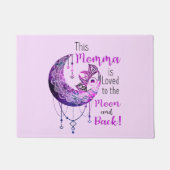 Paillasson Cette Momma est aimée à la lune et à l'arrière (Devant)