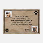 Paillasson Cette photo de chien n'est pas une blague (Devant)