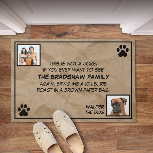 Paillasson Cette photo de chien n'est pas une blague