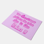 Paillasson Cette reine ne suit jamais les règles rose pâle (Incliné)