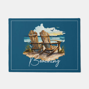 Paillasson Chaise de plage bleu marine Beagulls Ocean