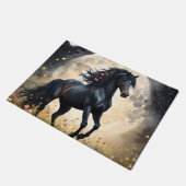 Paillasson Champ de fleur de lune de cheval noir, (Incliné)