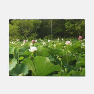 Paillasson Champ de fleurs de Lotus Jardin d'été