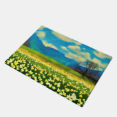 Paillasson Champ de jonquilles - peinture (Incliné)