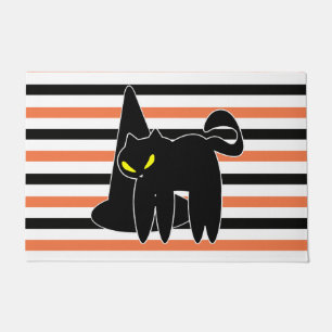 Paillasson Chapeau de sorcière chat noir mignon Halloween R