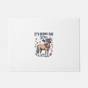 Paillasson Chapeau floral de cheval de Derby Day Y’all