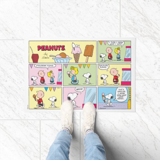 Paillasson Charlie Brown, Snoopy & Sally | Crème glacée (Intérieur)