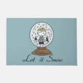 Paillasson Charlie Brown Snow Globe Graphisme - Let It Snow (Devant)
