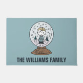 Paillasson Charlie Brown Snow Globe Graphisme - Let It Snow (Devant)