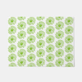 Paillasson Chartreuse Green Daisy Print, Hippie Flower Print (Devant)