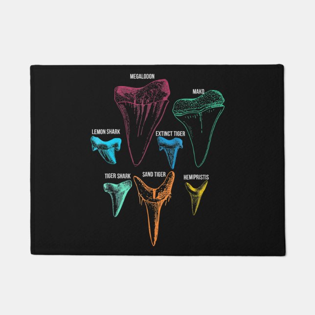 Paillasson Chasse aux dents de requin - Cadeaux de requin fou (Devant)