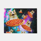 Paillasson Chat à pizza de l'espace amusant (Devant)