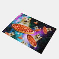 Chat à pizza de l'espace amusant