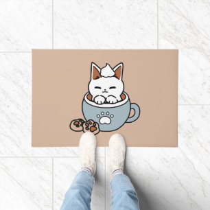 Paillasson Chat adorable en Mug Conception de vacances - Chat