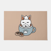 Paillasson Chat adorable en Mug Conception de vacances - Chat (Devant)
