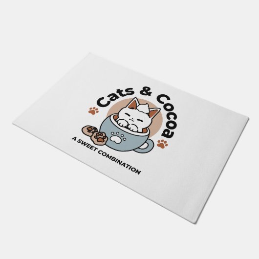 Paillasson Chat adorable en Mug Conception de vacances - Chat (Incliné)