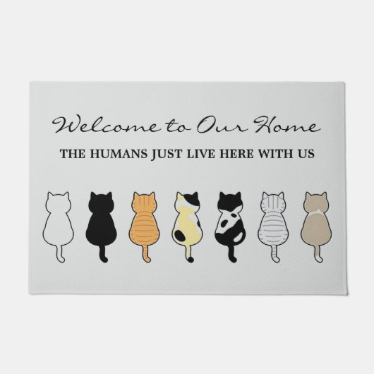 Paillasson Chat "Bienvenue à notre maison" (Devant)