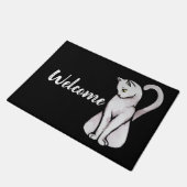 Paillasson Chat blanc mignon (Incliné)