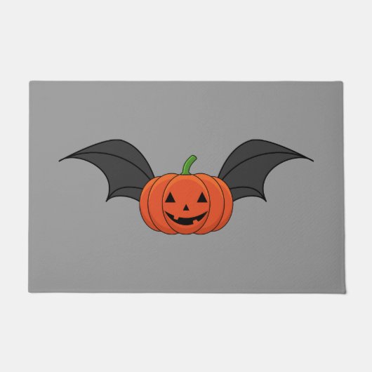 Paillasson Chat Citrouille d'Halloween (Devant)