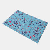 Paillasson Chat Dans Le Casquette | Motif bleu (Incliné)
