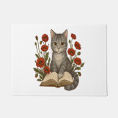 Paillasson Chat de livres - Chat de lecture mignonne avec des (Devant)