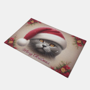 Paillasson Chat de Noël Bombay, Joyeux Noël Bombay Kitten